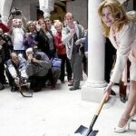 Carmen Thyssen, al comienzo de las obras de la sede malagueña