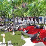EL MADRID DEL FUTURO. Proyecto para reformar la Plaza de Olavide que tendría una mezcla de espacio verdes y área de recreo para los ciudadanos con el objetivo de revitalizar la zona
