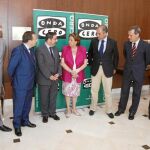 Francisco Camps y Rita Barberá, junto a los directivos de Uniprex