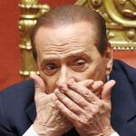 Berlusconi, ayer tras dirigirse al pleno del Senado italiano para explicar los recientes cambios en su Gobierno