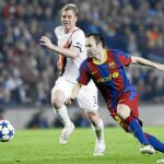 Iniesta, gol, tarjeta y un partido de sanción