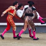 Abellán resultó herido en la boca al recibir un pitonazo cuando entraba a matar a su primer toro en la corrida del pasado sábado en Las Ventas
