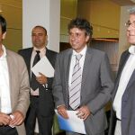 Agustín de Grado, Enrique Sánchez, profesor de la UCAV, Santiago González y José López Jaraba