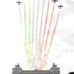 La bandera tricolor sobre el «Altar de la Patria», en Roma