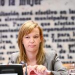 Leire Pajín, ayer en el Senado, durante la Comisión de Sanidad, Política Social y Consumo
