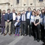 El presidente del Partido Popular junto con los militantes leoneses