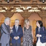 Felipe González, José Antonio Griñán, Cristina Garmendia y Rosa Aguilar, durante la presentación de LifeWatch