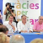 Clemente, Pons y Blasco durante la reunión del comité de campaña