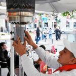 Los calefactores en las terrazas de verano ya han proliferado en Madrid. En la imagen, la plaza de Antón Martín