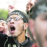 Miembros de los Hermanos musulmanes, en una manifestación