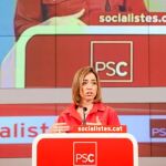 Carme Chacón durante su intervención en el consejo nacional del PSC