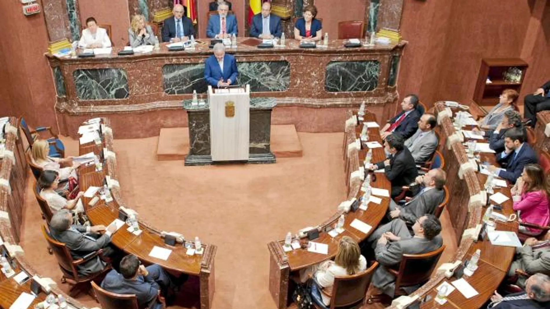 En la imagen, una de las últimas sesiones del Parlamento murciano