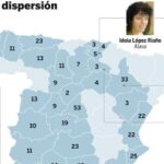 El mapa de los presos de ETA