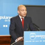 El diputado nacional del Partido Popular por la Región de Murcia, Jaime García-Legaz, durante una de sus últimas comparecencias en la sede del partido de la Comunidad