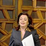 La consejera de Presidencia, Mar Moreno, en una reciente comparecencia en el Palacio de San Telmo