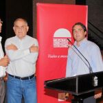 Miguel Ángel Cámara, César Oliva y Rafael Gómez, en la presentación de la programación