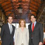LA RAZÓN reunió a los consejeros Salvador Victoria, Regina Plañiol y Percival Manglano (de izda. a dcha.) en el Mercado de San Miguel