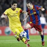 Cesc apenas apareció. Iniesta fue uno de los jugadores más destacados en la remontada del Barcelona ante el Arsenal