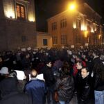 Cientos de personas se concentraron hoy en Murcia