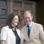 Los consejeros Mar Moreno y José Juan Díaz Trillo, ayer, tras el Consejo de Gobierno