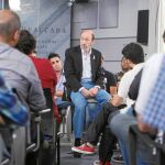 El candidato a las elecciones generales durante un acto de su campaña