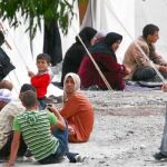Refugiados sirios en el campamento de Hatay (Turquía), ayer