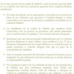 CARTA DE PROTESTA. Creen que la irregular actuación de Gómez debe provocar la suspensión de la lista hasta que haya un acuerdo.