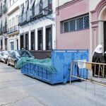 Una de las cubas en las que se depositaron los ficheros