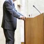 El presidente, ayer, durante su discurso en el Debate sobre la Comunidad