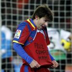 Messi, multado por felicitar a su madre tras marcar gol