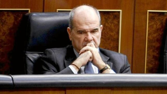 Manuel Chaves, ayer, en el Congreso de los Diputados