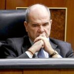 Manuel Chaves, ayer, en el Congreso de los Diputados