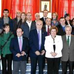 Blasco y Milagrosa Martínez durante el acto de inauguración en Monóver