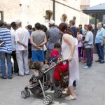 Los afectados reclamando el viernes sus ayudas ante Bienestar