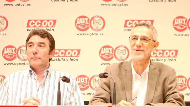 Los secretarios autonómicos de UGT y Comisiones Obreras, Agustín Prieto y Ángel Hernández