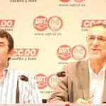 Los secretarios autonómicos de UGT y Comisiones Obreras, Agustín Prieto y Ángel Hernández