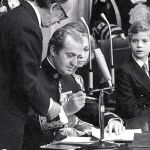 El Rey sancionando la Constitución de 1978