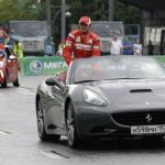 Fisichella se pasea por las calles de Moscú