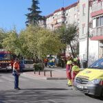 Las llamas del incendio de Móstoles apenas hicieron destrozos, sin embargo por el intenso humo fueron atendidas ocho personas