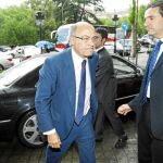 Gerardo Díaz Ferrán, presidente de la CEOE, a la entrada de un acto celebrado ayer en Madrid