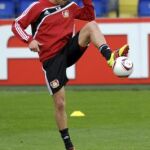 El centrocampista alemán del Leverkusen Michael Ballack