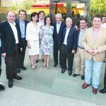 Arenas, ayer con los futuros presidentes de las cinco diputaciones que ha ganado el PP