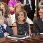 Gallardón, Ana Botella y Cobo quien fue apuntando uno por uno los votos que salían de la urna