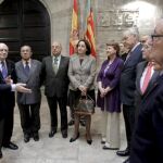 Camps, hoy, en un encuentro con los miembros de la Mesa de Turismo