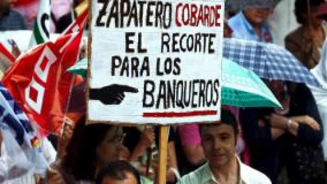 La lluvía apareció durante la manifestación de Madrid