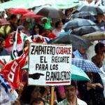 La lluvía apareció durante la manifestación de Madrid