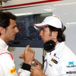 De la Rosa, junto al lesionado Sergio Pérez