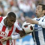 Perea y Tamudo en un lance del encuentro