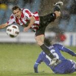 El rojiblanco Koikili, en un lance del partido