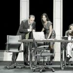 Óscar Sánchez Zafra, Antonio Molero, Nerea Garmendia, Sonia Almarcha y Fernando Cayo, en una escena de la obra